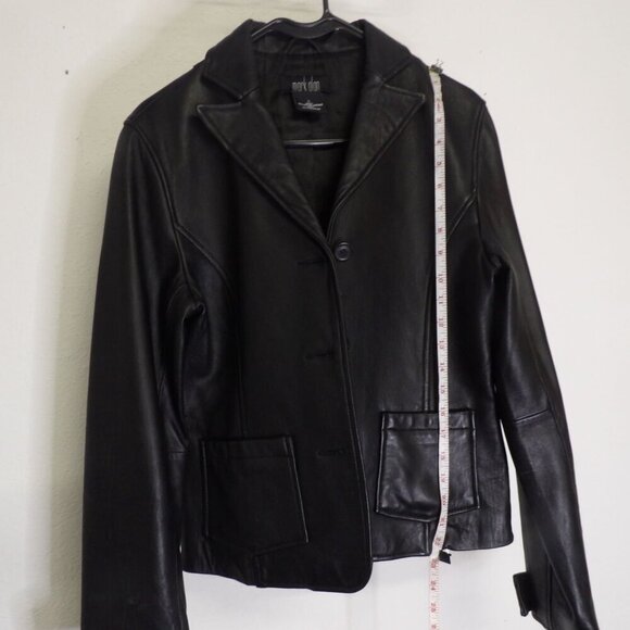 Genuine Leather Mark Alan Black Jacket. Size L - Picture 12 of 15